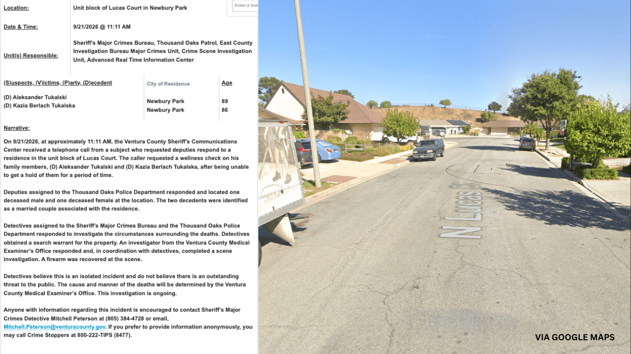 Gun Recovered After Elderly Married Couple Found Deceased in Newbury Park